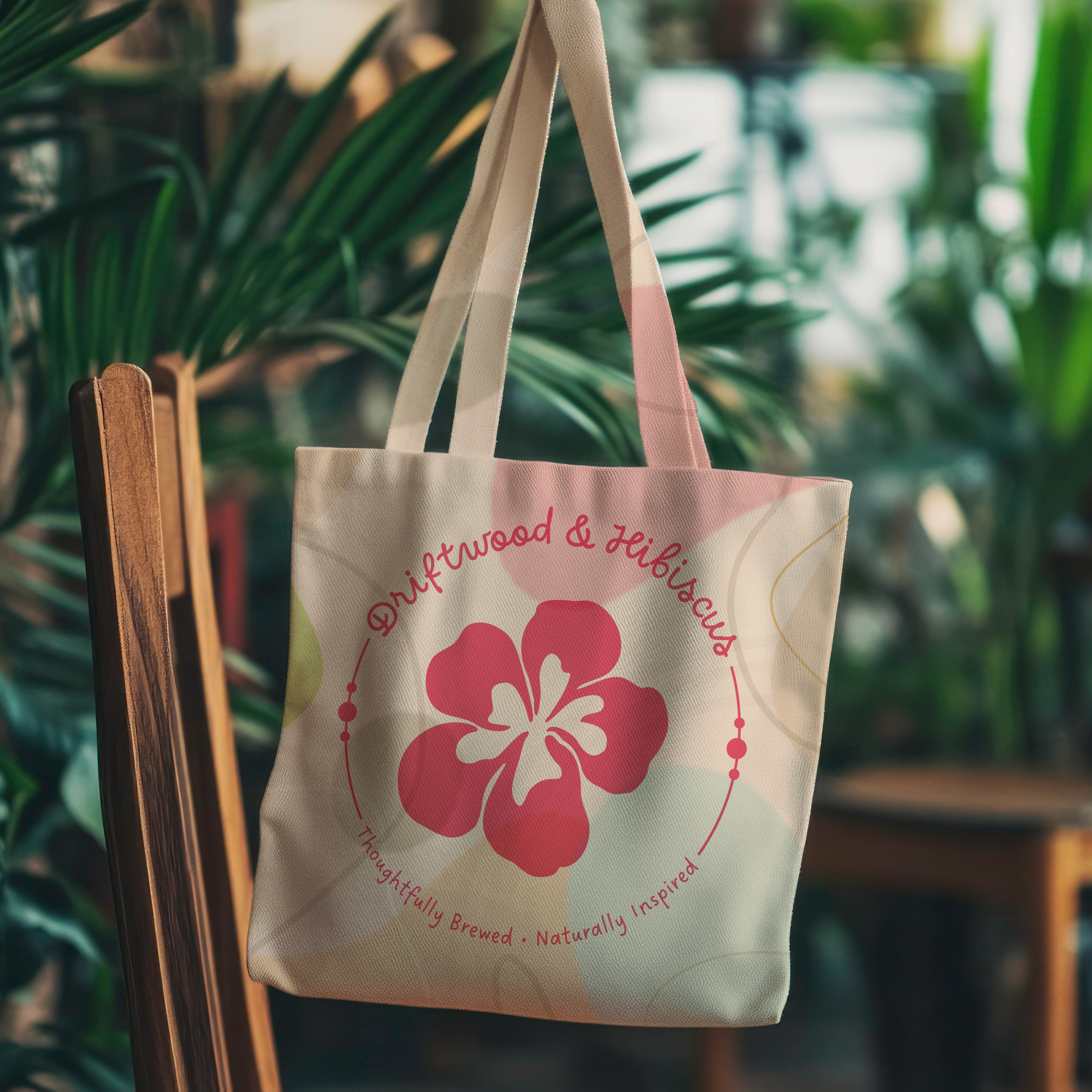 Mock up coffee shop brand tote, 2025.